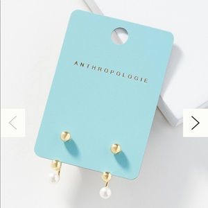 Anthropologie Martha Pearl Front-Back Earrings